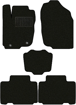 Коврики текстильные "Комфорт" для Toyota Rav4 IV (suv / XA40) 2015 - 2019, черные, 5шт.
