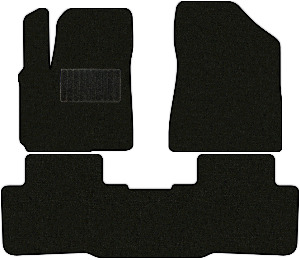 Коврики текстильные "Комфорт" для Changan CS55 Plus II (suv / SUV) 2021 - Н.В., черные, 3шт.