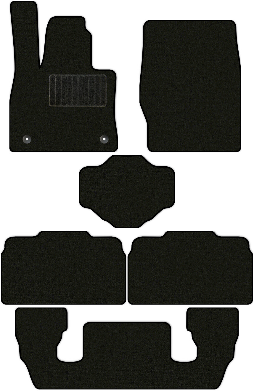 Коврики текстильные "Стандарт" для Ford Explorer VI (suv / U625) 2019 - Н.В., черные, 6шт.