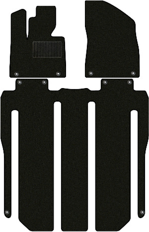 Коврики текстильные "Классик" для Zeekr 009 I (минивэн / минивэн) 2022 - Н.В., черные, 3шт.