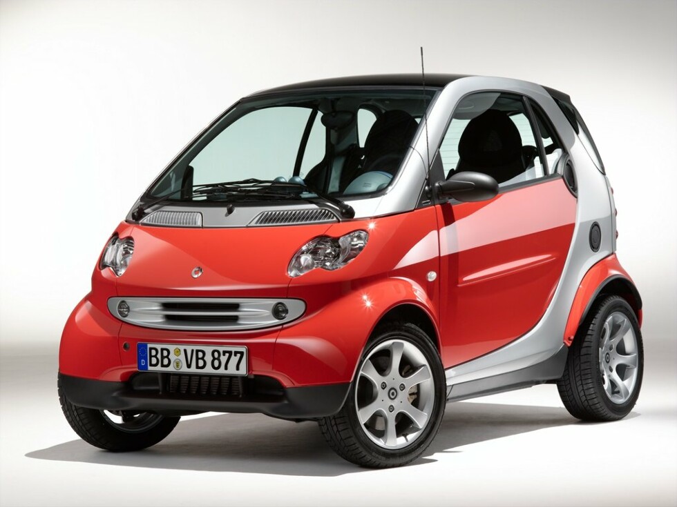 Коврики ЭВА "EVA ромб" для Smart Fortwo (хэтчбек 5 дв / W450) 2003 - 2007, черные, 2шт.