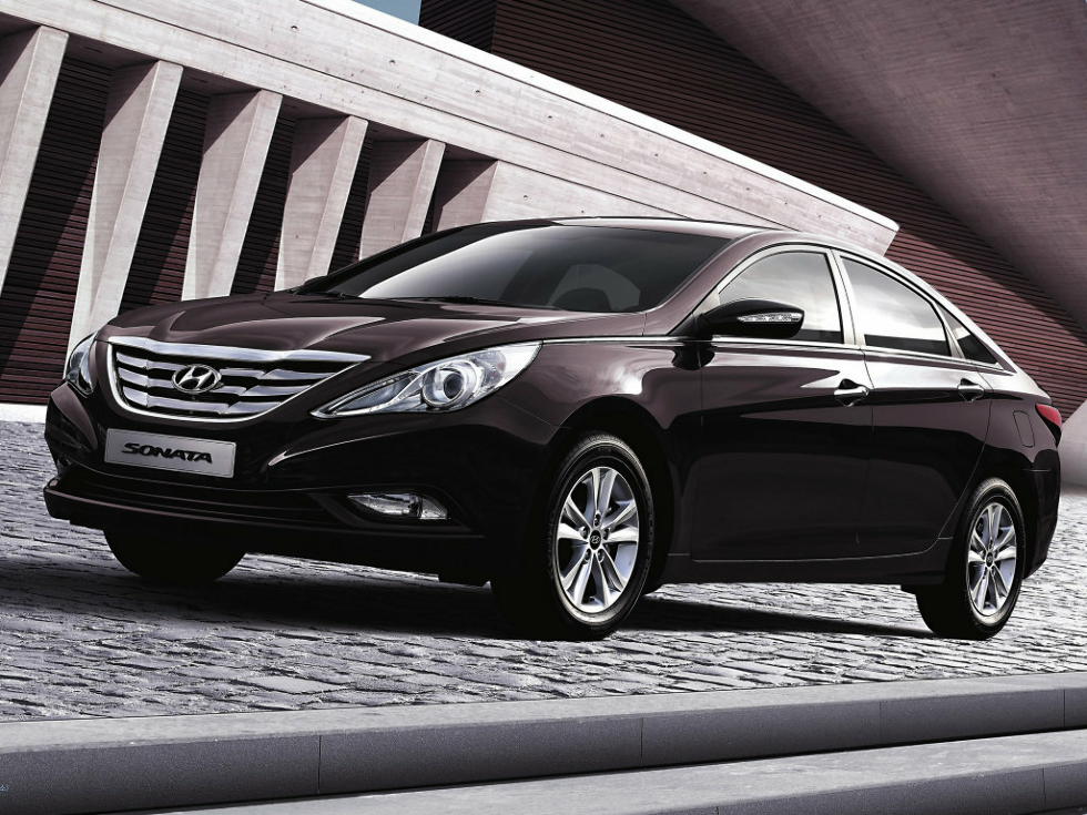 Коврики текстильные "Стандарт" для Hyundai Sonata VI (седан / YF) 2010 - 2013, черные, 5шт.