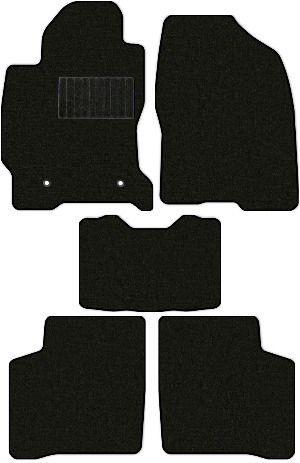 Коврики текстильные "Стандарт" для Toyota Prius II (лифтбек / NHW20) 2003 - 2009, черные, 5шт.