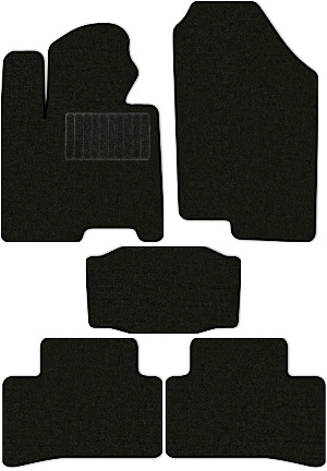 Коврики текстильные "Стандарт" для Hyundai Mufasa I (suv / NU2) 2023 - Н.В., черные, 5шт.