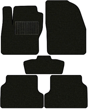 Коврики текстильные "Стандарт" для Ford Focus II (универсал / CB4) 2004 - 2008, черные, 5шт.